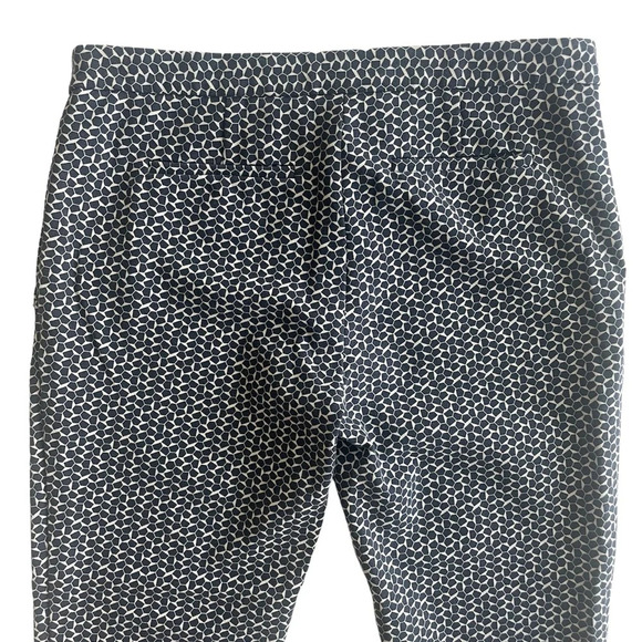 Tory Burch Callie Jacquard Pants Stretch Flat Front Geometric Size 2 - Picture 3 of 6